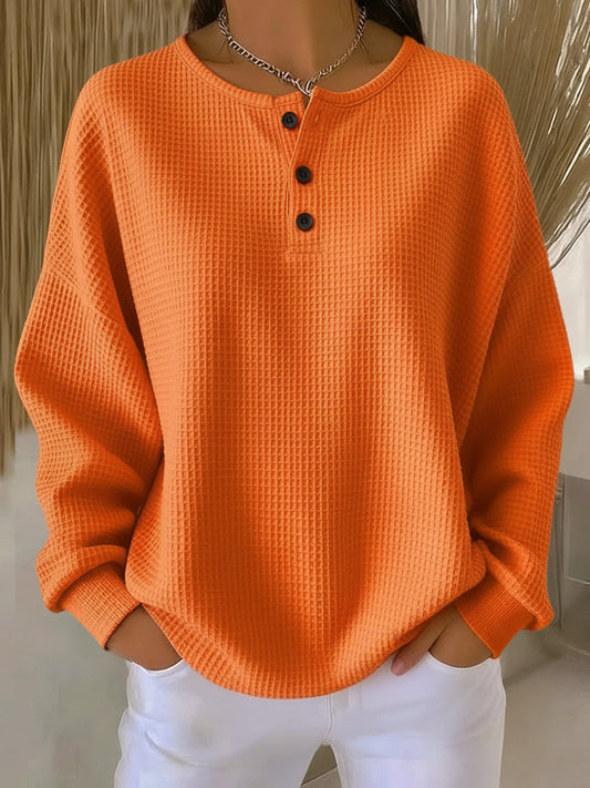 Women's Henley Knitted Jumper
