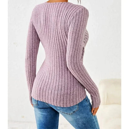 Women's V-Neck Long-Sleeve Top