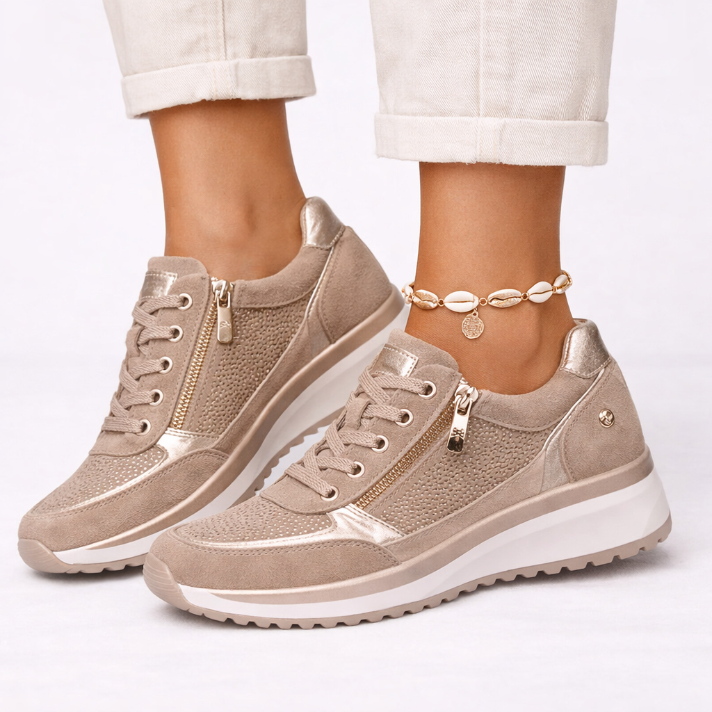 Women's Orthopaedic Wedge Trainers Arch Support Cushioned Lightweight