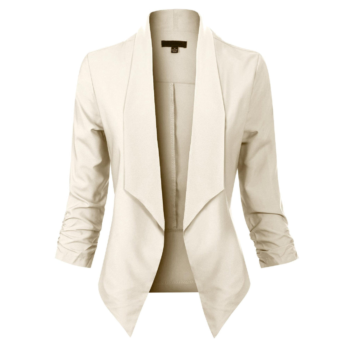 Women's Open-Front Draped Work Blazer