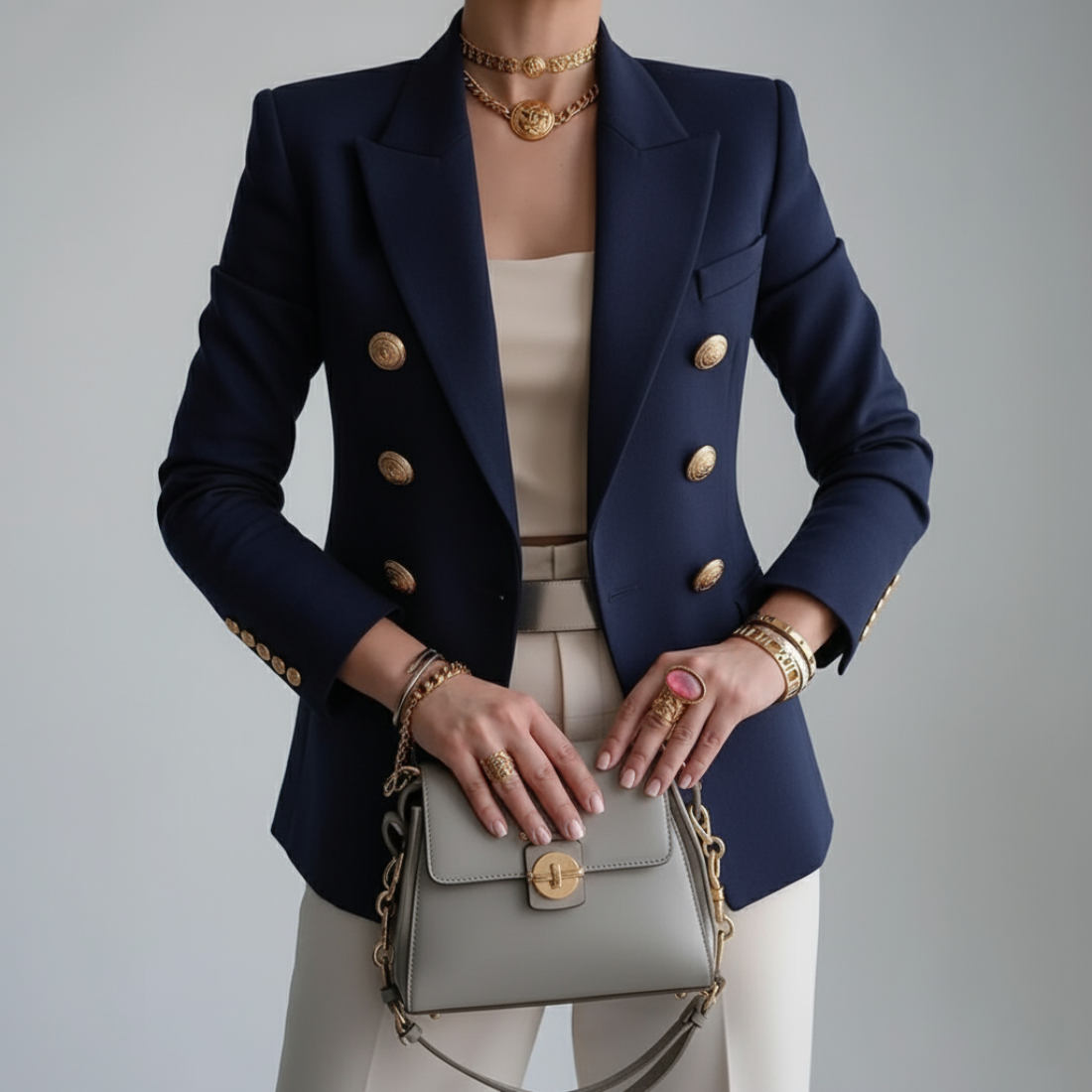 Women's Tailored Fitted Work Blazer