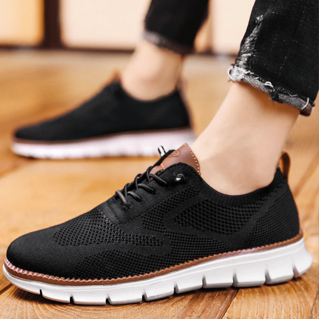 Men's Textured Knit Oxford Trainers