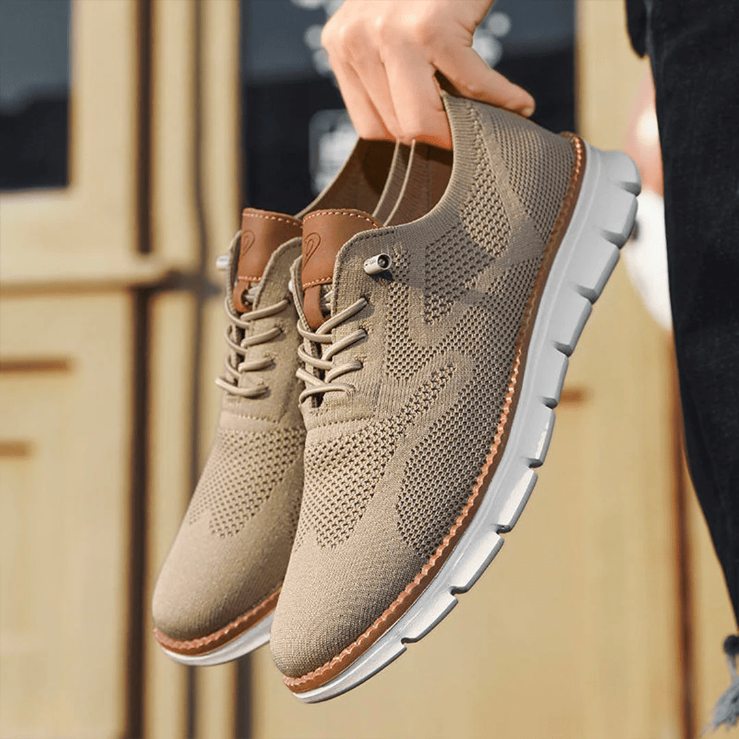 Men's Textured Knit Oxford Trainers