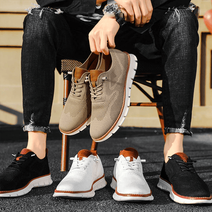 Men's Textured Knit Oxford Trainers