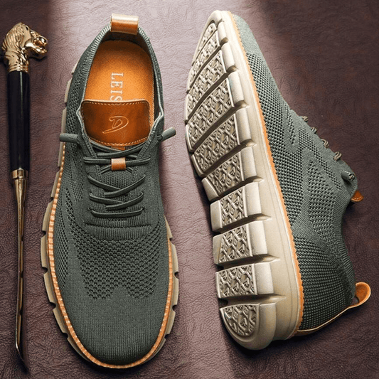 Men's Textured Knit Oxford Trainers