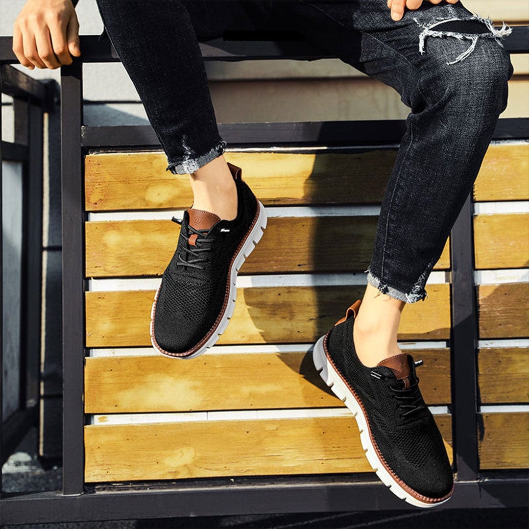 Men's Textured Knit Oxford Trainers