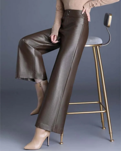 Women's High-Rise Flowing Wide-Leg Trousers
