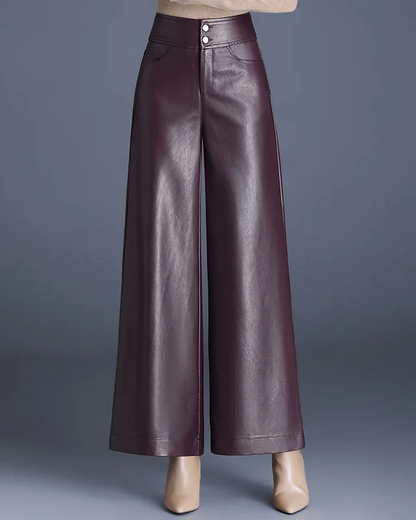 Women's High-Rise Flowing Wide-Leg Trousers