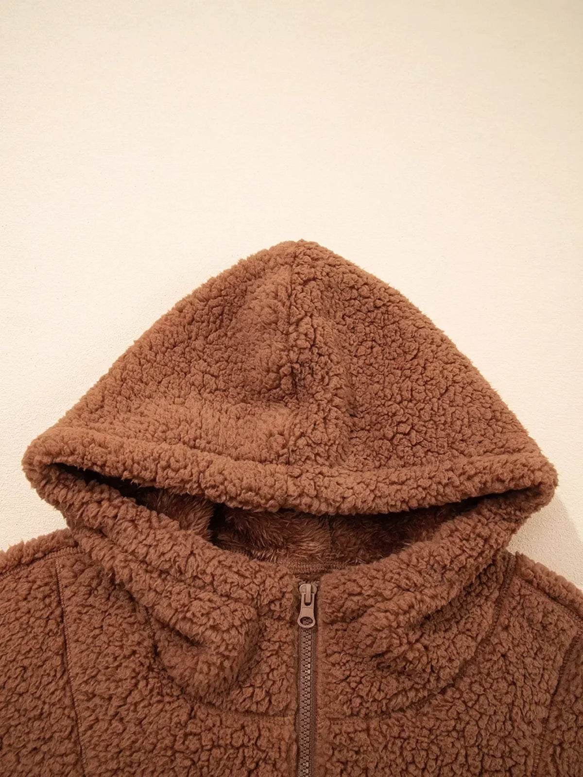 Women's Zip-Up Winter Teddy Jacket Pockets Oversized