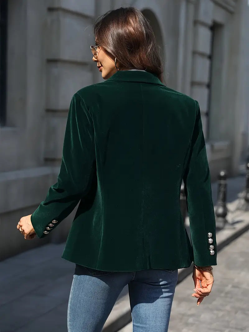 Women's Single-Button Closure Work Blazer