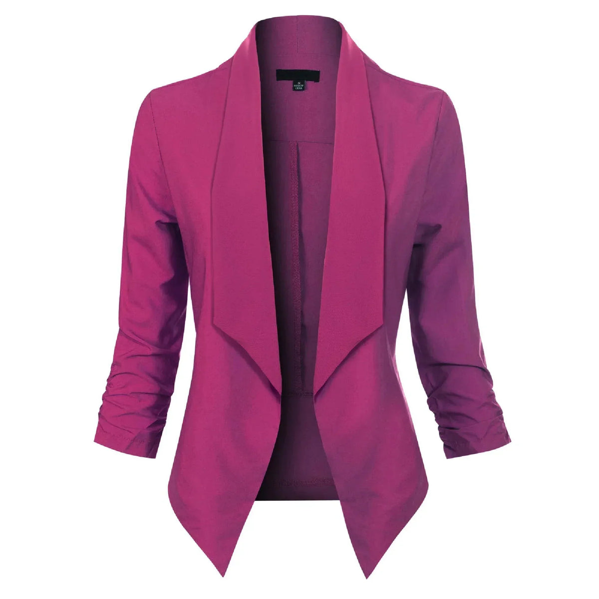 Women's Open-Front Draped Work Blazer