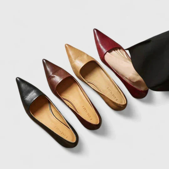 Women's Pointed-Toe Low-Heel Court Shoes