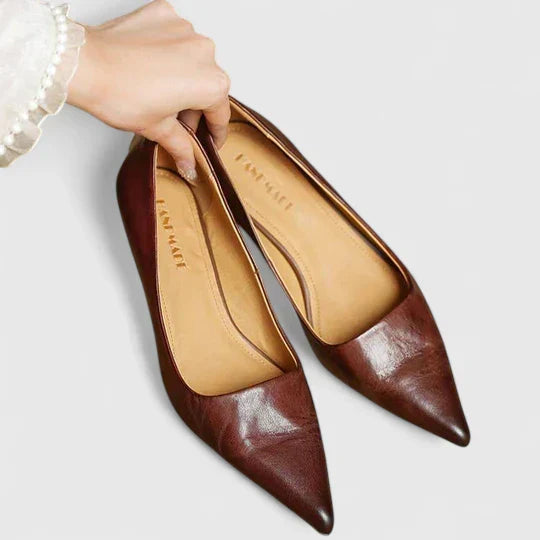 Women's Pointed-Toe Low-Heel Court Shoes