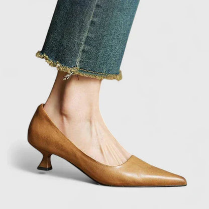Women's Pointed-Toe Low-Heel Court Shoes