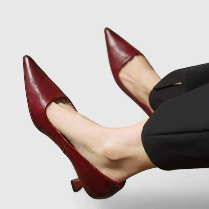 Women's Pointed-Toe Low-Heel Court Shoes