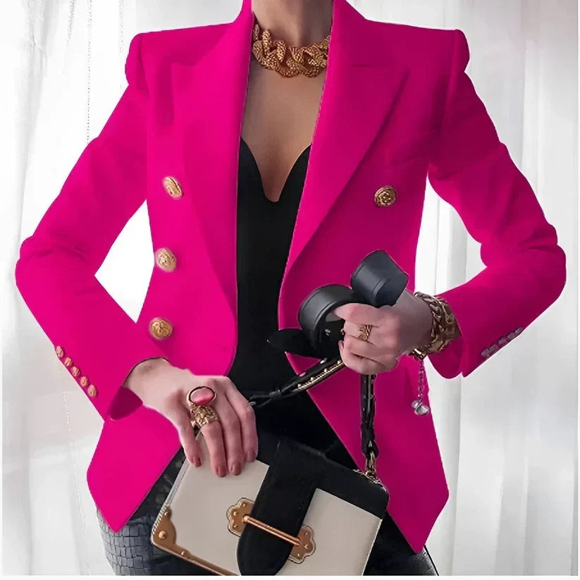 Women's Double-Breasted Office Blazer