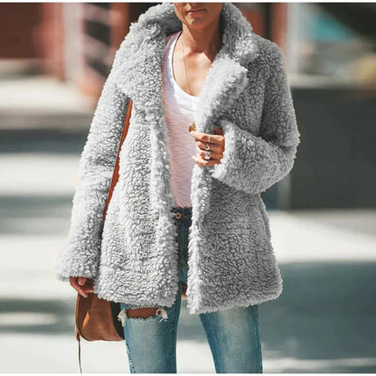 Women's Long Winter Teddy Coat
