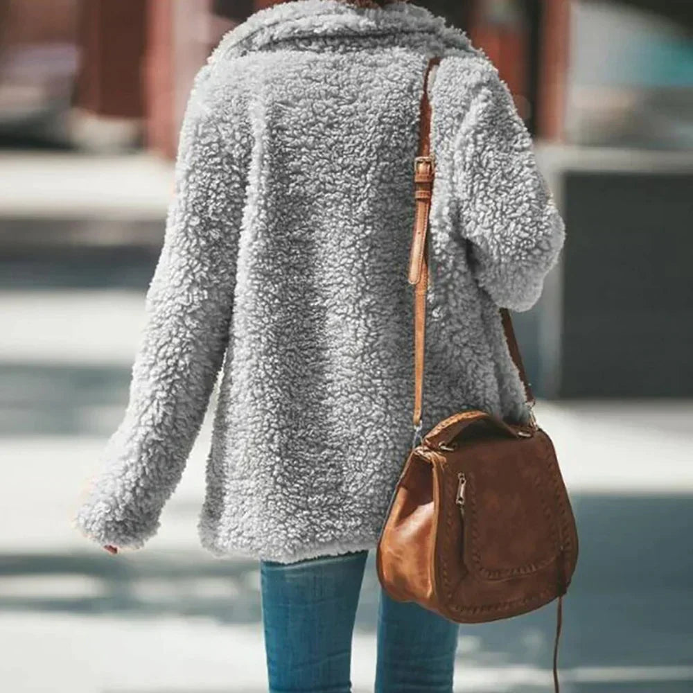Women's Long Winter Teddy Coat