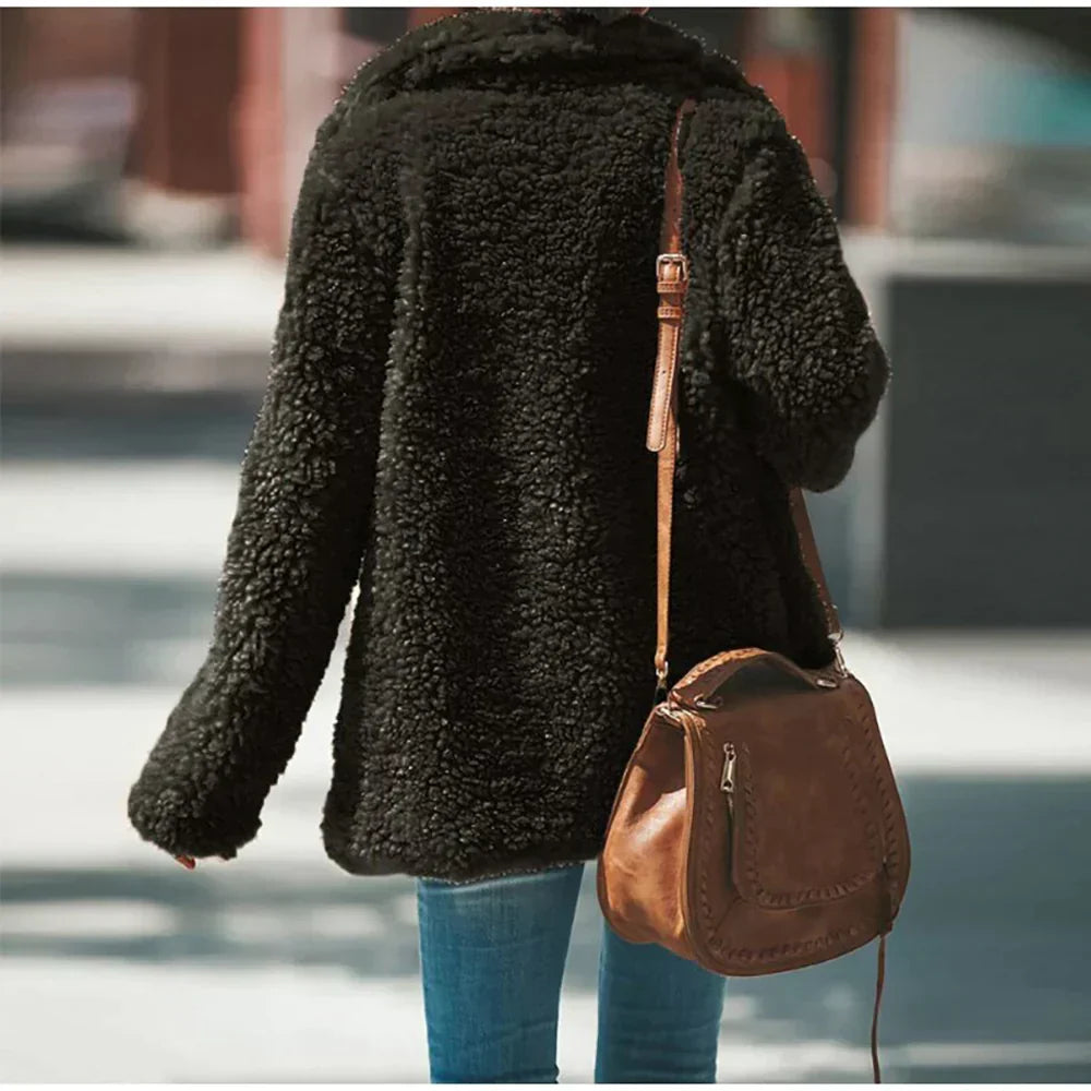 Women's Long Winter Teddy Coat
