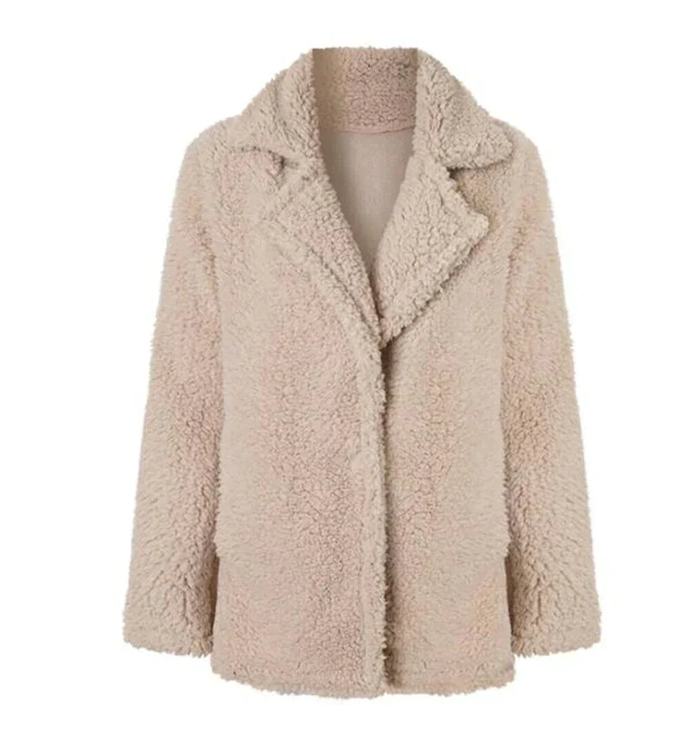 Women's Long Winter Teddy Coat