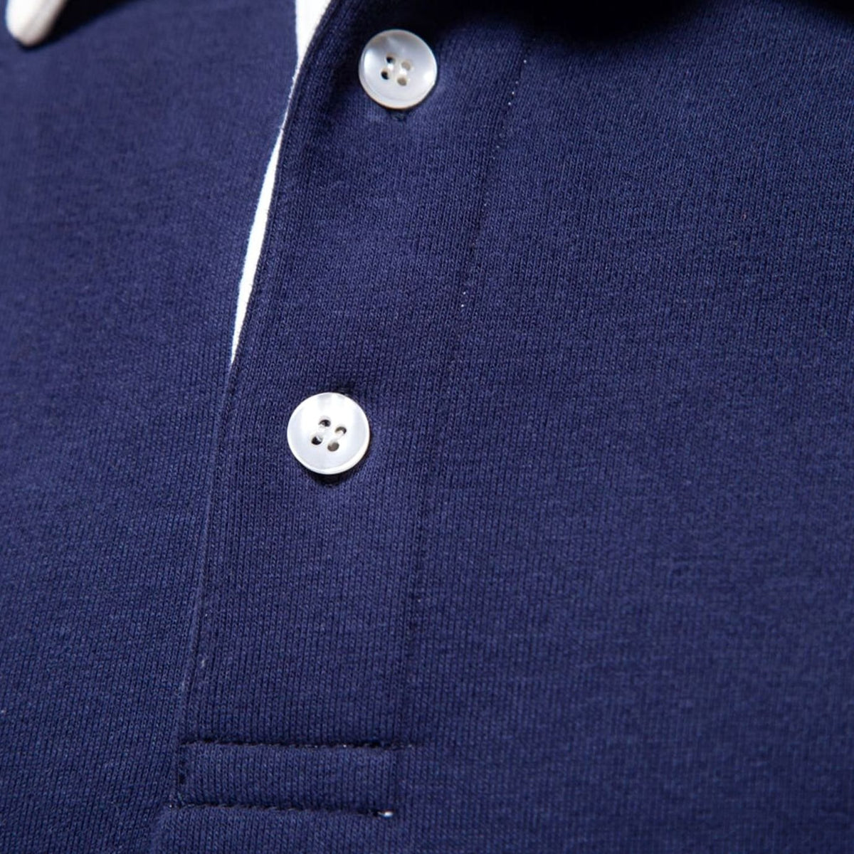 Men's Polo-Collar Knitted Jumper Ribbed-Cuff Winter Pullover
