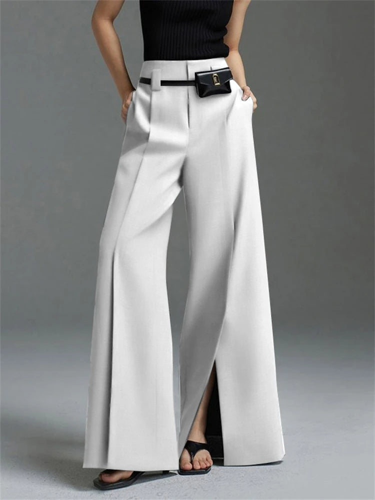 Women's Tailored High-Waist Wide-Leg Trousers