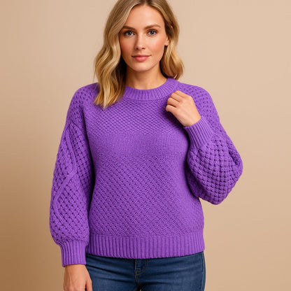 Women's Cable Knit Sleeve Jumper