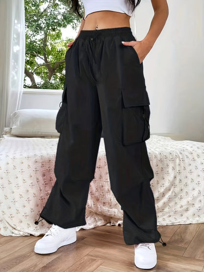 Women's Wide-Leg Cargo Trousers