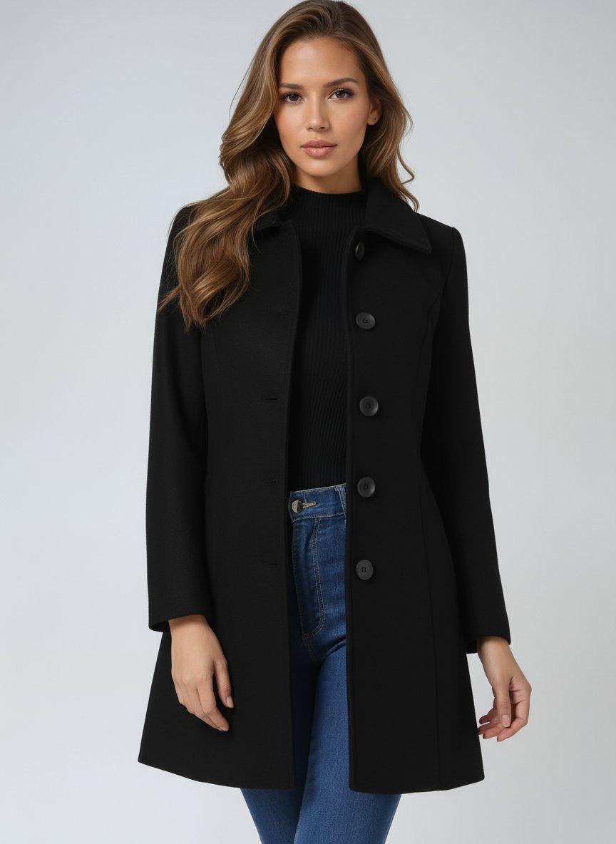 Women's Button-Up Long Coat