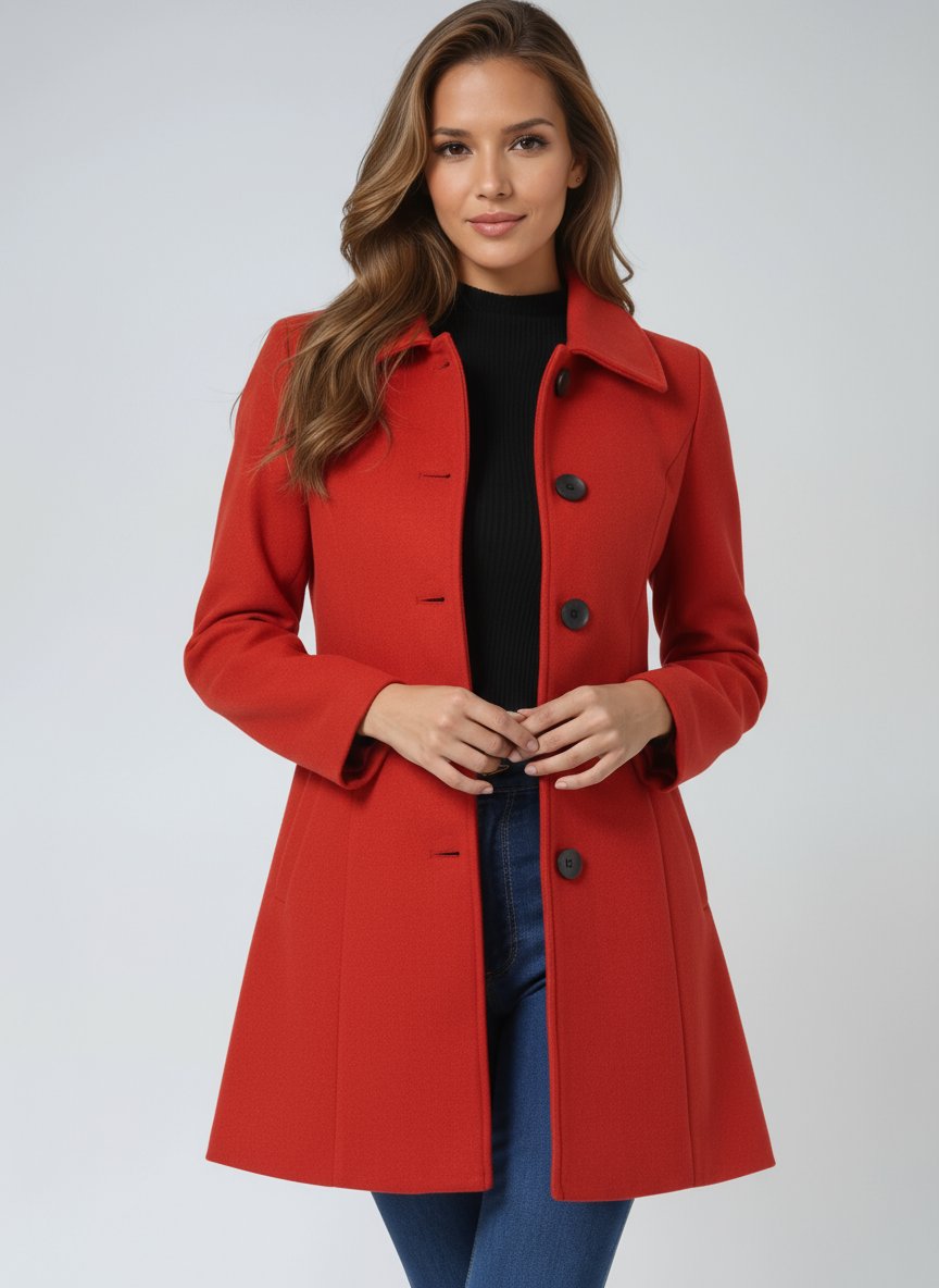 Women's Button-Up Long Coat
