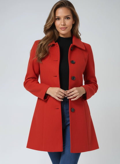 Women's Button-Up Long Coat