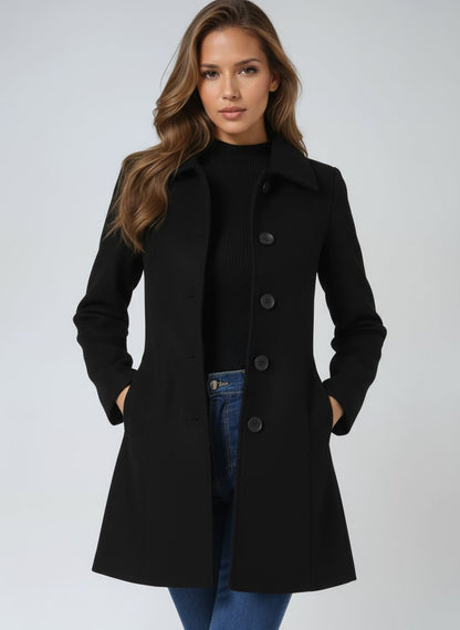 Women's Button-Up Long Coat