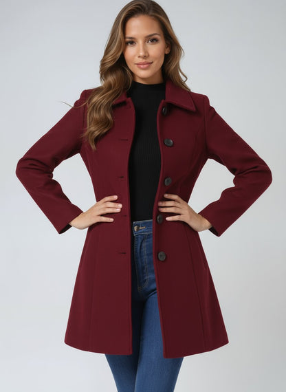 Women's Button-Up Long Coat