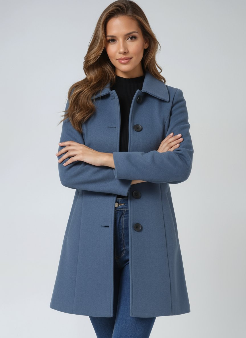 Women's Button-Up Long Coat