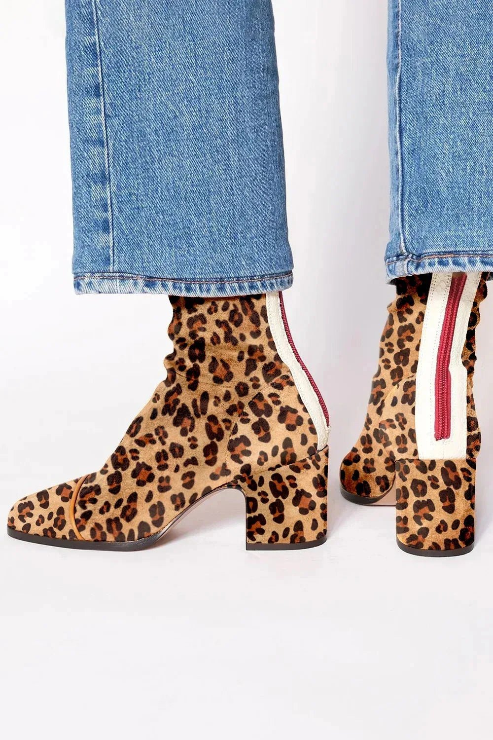 Women's Suede Heeled Ankle Boots Cushioned